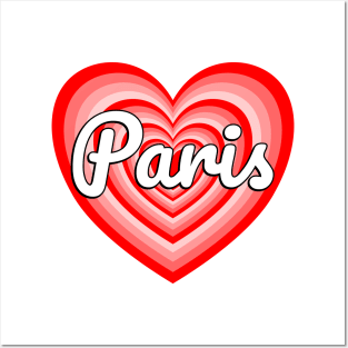 I Love Paris Heart Posters and Art